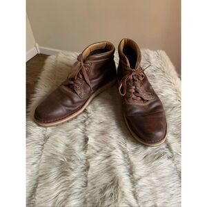 Clarks Varby Top Lace Up Ankle Boots Brown Leather Size 13M